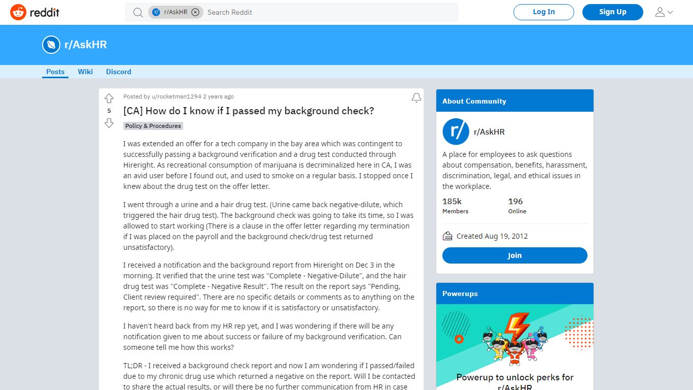 [CA] How do I know if I passed my background check? : AskHR - reddit
